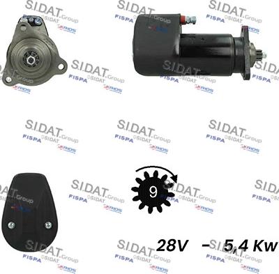 Sidat S24BH0058A2 - Motorino d'avviamento autozon.pro