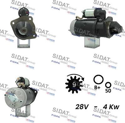 Sidat S24BH0053A2 - Motorino d'avviamento autozon.pro