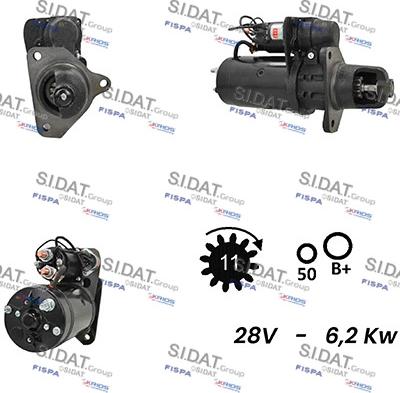 Sidat S24BH0057A2 - Motorino d'avviamento autozon.pro