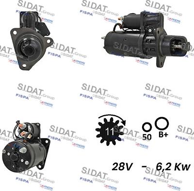 Sidat S24BH0065A2 - Motorino d'avviamento autozon.pro