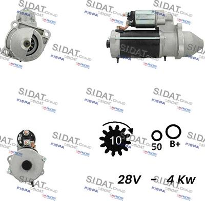 Sidat S24BH0063A2 - Motorino d'avviamento autozon.pro