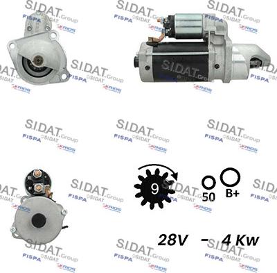 Sidat S24BH0062A2 - Motorino d'avviamento autozon.pro