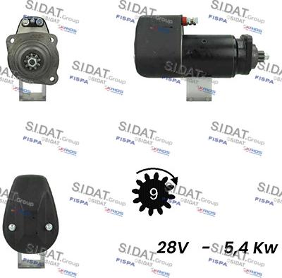 Sidat S24BH0019A2 - Motorino d'avviamento autozon.pro