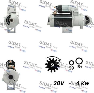 Sidat S24BH0015A2 - Motorino d'avviamento autozon.pro