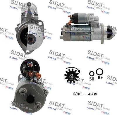 Sidat S24BH0015 - Motorino d'avviamento autozon.pro