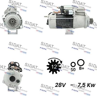 Sidat S24BH0018A2 - Motorino d'avviamento autozon.pro