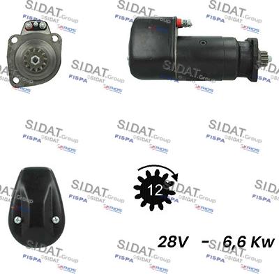 Sidat S24BH0080A2 - Motorino d'avviamento autozon.pro