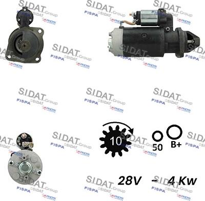 Sidat S24BH0038A2 - Motorino d'avviamento autozon.pro