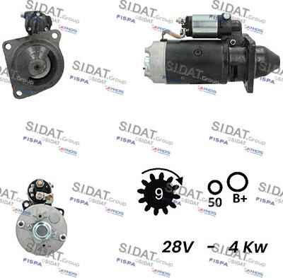 Sidat S24BH0037A2 - Motorino d'avviamento autozon.pro