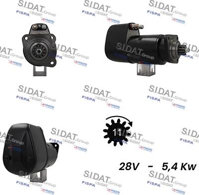 Sidat S24BH0025A2 - Motorino d'avviamento autozon.pro