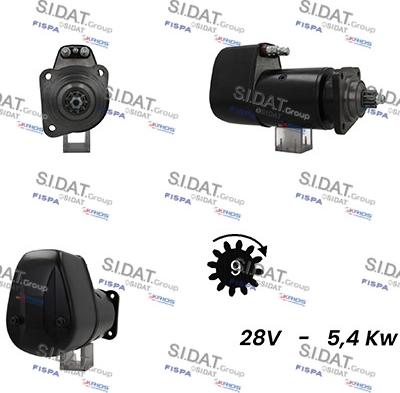 Sidat S24BH0020A2 - Motorino d'avviamento autozon.pro