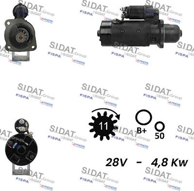 Sidat S24BH0152A2 - Motorino d'avviamento autozon.pro