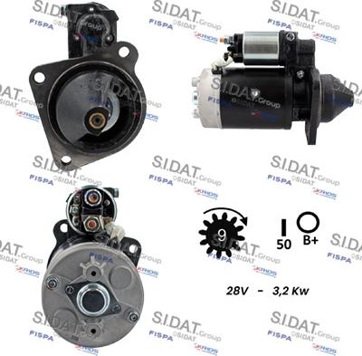 Sidat S24BH0157A2 - Motorino d'avviamento autozon.pro