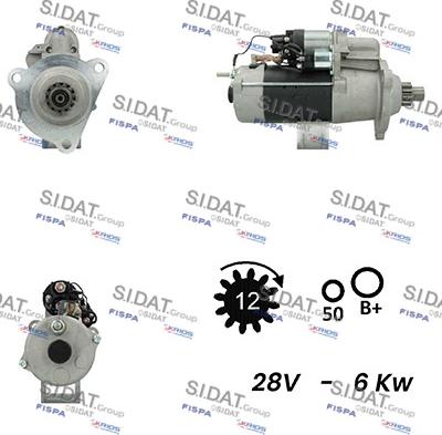 Sidat S24BH0106A2 - Motorino d'avviamento autozon.pro