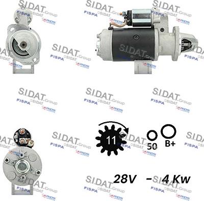 Sidat S24BH0100A2 - Motorino d'avviamento autozon.pro