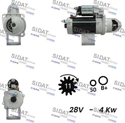 Sidat S24BH0107A2 - Motorino d'avviamento autozon.pro