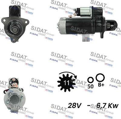 Sidat S24BH0119A2 - Motorino d'avviamento autozon.pro