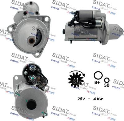 Sidat S24BH0114A2 - Motorino d'avviamento autozon.pro