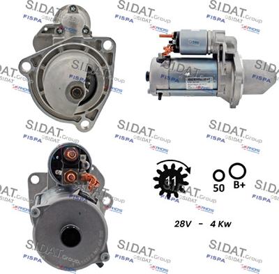 Sidat S24BH0114 - Motorino d'avviamento autozon.pro