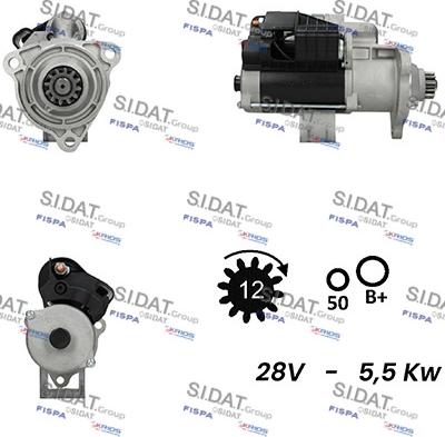 Sidat S24BH0116A2 - Motorino d'avviamento autozon.pro