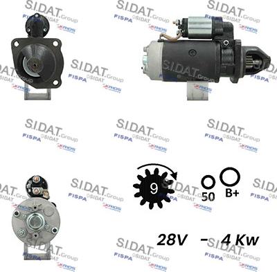 Sidat S24BH0111A2 - Motorino d'avviamento autozon.pro