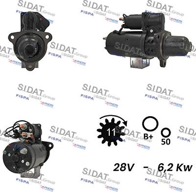 Sidat S24BH0113A2 - Motorino d'avviamento autozon.pro