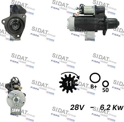 Sidat S24BH0112A2 - Motorino d'avviamento autozon.pro