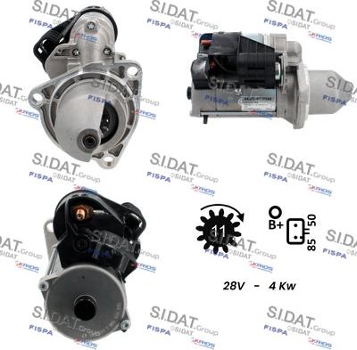 Sidat S24BH0117A2 - Motorino d'avviamento autozon.pro