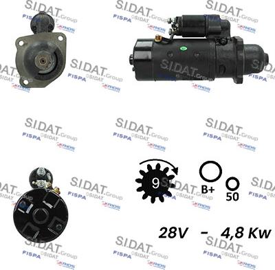 Sidat S24BH0130A2 - Motorino d'avviamento autozon.pro