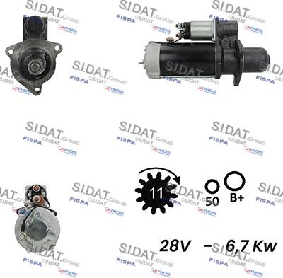 Sidat S24BH0120A2 - Motorino d'avviamento autozon.pro