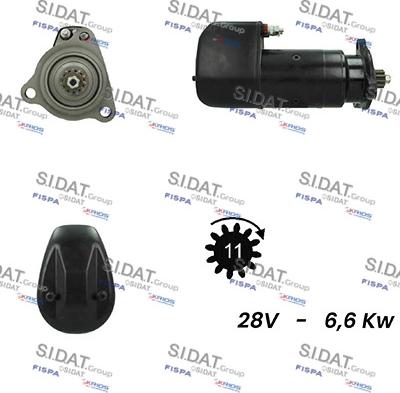 Sidat S24BH0122A2 - Motorino d'avviamento autozon.pro