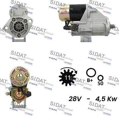 Sidat S24DE0003A2 - Motorino d'avviamento autozon.pro