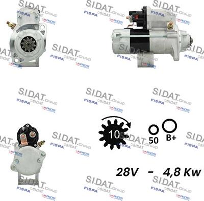 Sidat S24DE0002A2 - Motorino d'avviamento autozon.pro