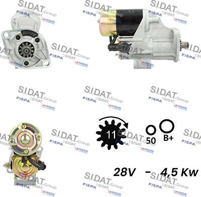 Sidat S24DE0141A2 - Motorino d'avviamento autozon.pro