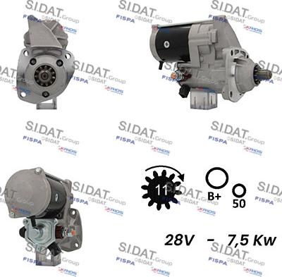 Sidat S24DE0136A2 - Motorino d'avviamento autozon.pro