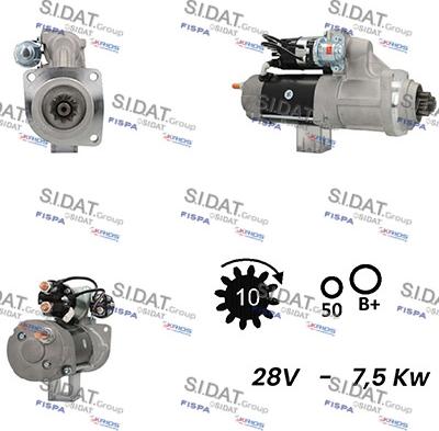 Sidat S24DR0095A2 - Motorino d'avviamento autozon.pro