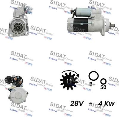 Sidat S24DR0070A2 - Motorino d'avviamento autozon.pro