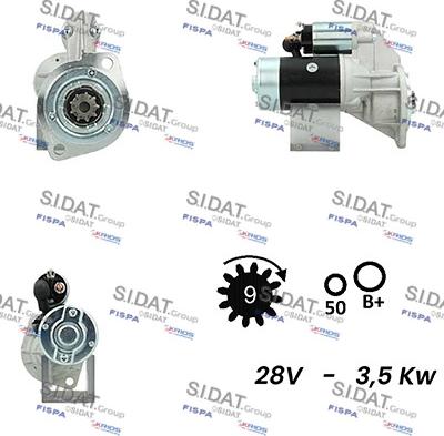 Sidat S24HT0128 - Motorino d'avviamento autozon.pro