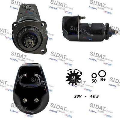 Sidat S24LU0161 - Motorino d'avviamento autozon.pro