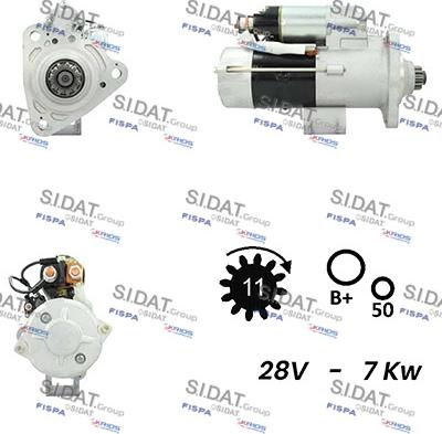 Sidat S24MH0074A2 - Motorino d'avviamento autozon.pro