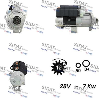 Sidat S24MH0125A2 - Motorino d'avviamento autozon.pro