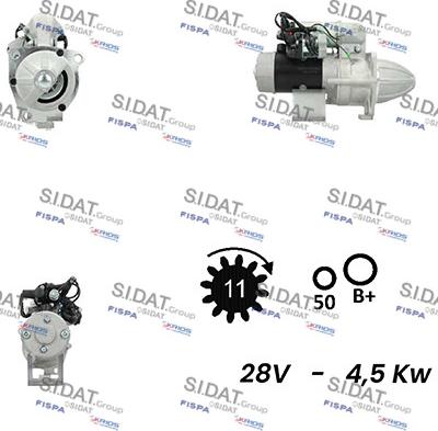 Sidat S24NK0014A2 - Motorino d'avviamento autozon.pro