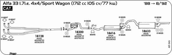 Sigam AR045 - Impianto gas scarico autozon.pro