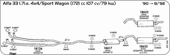 Sigam AR046 - Impianto gas scarico autozon.pro