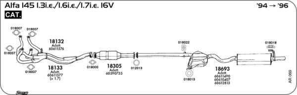 Sigam AR069 - Impianto gas scarico autozon.pro