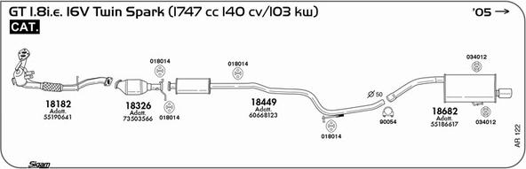 Sigam AR122 - Impianto gas scarico autozon.pro