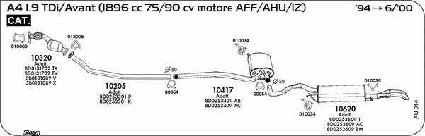 Sigam AU014 - Impianto gas scarico autozon.pro