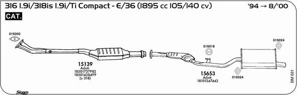 Sigam BM031 - Impianto gas scarico autozon.pro