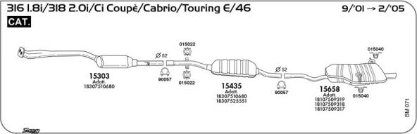 Sigam BM071 - Impianto gas scarico autozon.pro