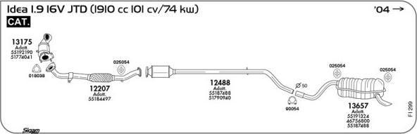 Sigam FI299 - Impianto gas scarico autozon.pro